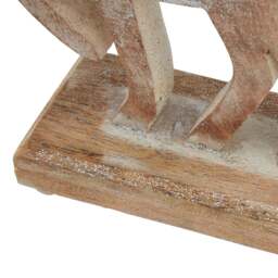 White Wash Collection Wooden Sparkle Reindeer Decoration - thumbnail 4