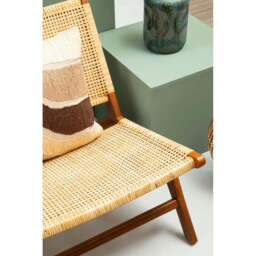 Lovina Teak Wood And Natural Rattan Lounge Chair - thumbnail 4