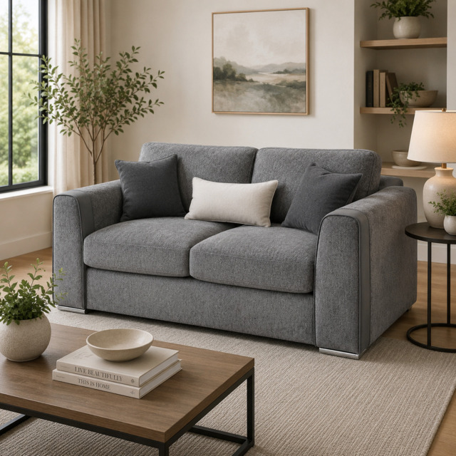 Naples Sofa Grey 2 Seater - image 1