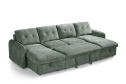 Moscow Universal U Shape Sofabed With Ottoman Storage Green Morgan - Malvern - Somerford - Calix - Euphoria - Plush Style - thumbnail 2
