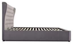 Athena Grey Velvet Super King Kensington Ottoman Bed Velvet - thumbnail 3