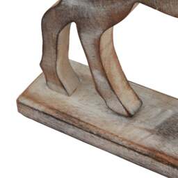 White Wash Collection Wooden Reindeer Decoration - thumbnail 4