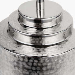 Zuri Shiny Silver Metal Pot Table Lamp Base - thumbnail 4