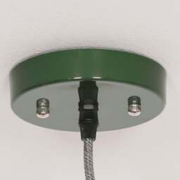 Factory Style British Green Enamel Painted 36cm Pendant Light - thumbnail 4