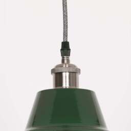 Factory Style British Green Enamel Painted 36cm Pendant Light - thumbnail 6