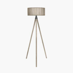 Rabanne Slatted Antique Wood Tripod Floor Lamp - thumbnail 2