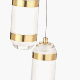 Alondra Gold Metal and White Glass LED Multi Drop Pendant - thumbnail 4