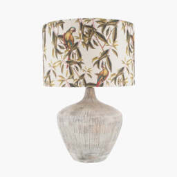 Manaia White Wash Textured Wood Table Lamp Base - thumbnail 4