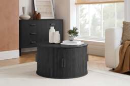Axel Round Fluted Coffee Table with Storage - thumbnail 5