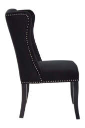 Kensington Townhouse Black Velvet Dining Chair with Dark Legs - thumbnail 6