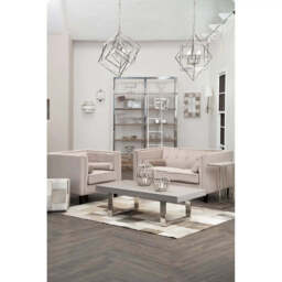 Felisa Two Seater Mink Velvet Sofa - thumbnail 4