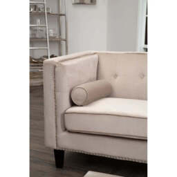 Felisa Two Seater Mink Velvet Sofa - thumbnail 3