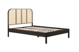 180cm Margot Rattan Bed Black - thumbnail 1