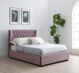 Athena Heather Velvet King Size Kensington Ottoman Bed Velvet - thumbnail 2