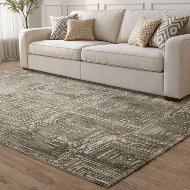 Kuza 200x290cm Portrait Khaki Rug - image 1