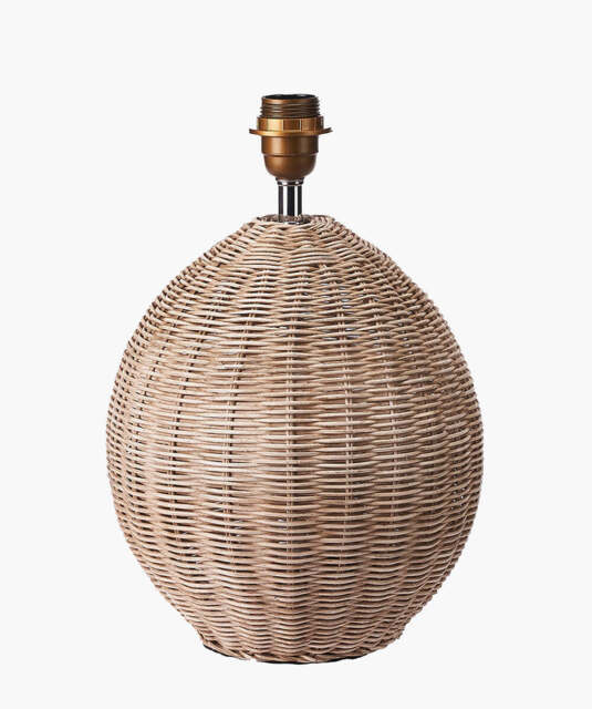 Raffles Large Rattan Cream Wash Table Lamp Base - image 1