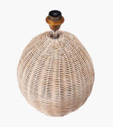 Raffles Large Rattan Cream Wash Table Lamp Base - thumbnail 2