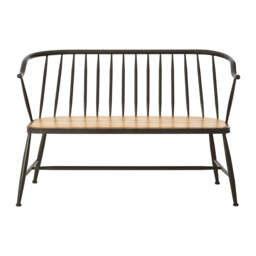 New Foundry Ash Wood And Metal Bench Chair - thumbnail 2