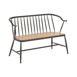 New Foundry Ash Wood And Metal Bench Chair - thumbnail 1