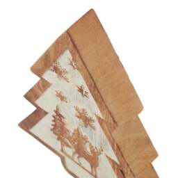 Natural Wooden Snow Scene Tree Decoration - thumbnail 3