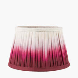 Scallop 20cm Red Ombre Soft Pleated Tapered Lampshade - thumbnail 1