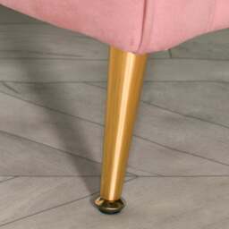 Pink Velvet Armchair with Cushion - thumbnail 2