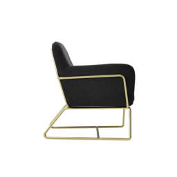 CHARLES ARMCHAIR BLACK VELVET / BRUSHED GOLD - thumbnail 3
