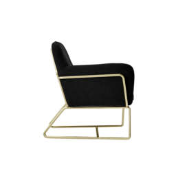 CHARLES ARMCHAIR BLACK VELVET / BRUSHED GOLD - thumbnail 6