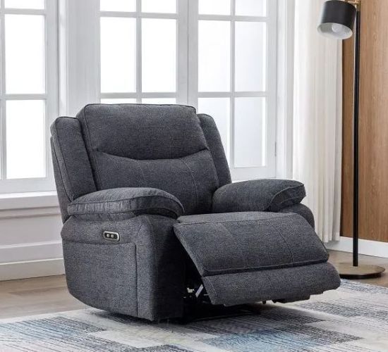 Herbert Chair Power Recliner Dark Grey - image 1