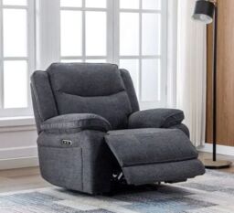 Herbert Chair Power Recliner Dark Grey - thumbnail 1