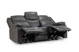 Harald Electric Recliner Sofa Grey 3 Seater - thumbnail 5