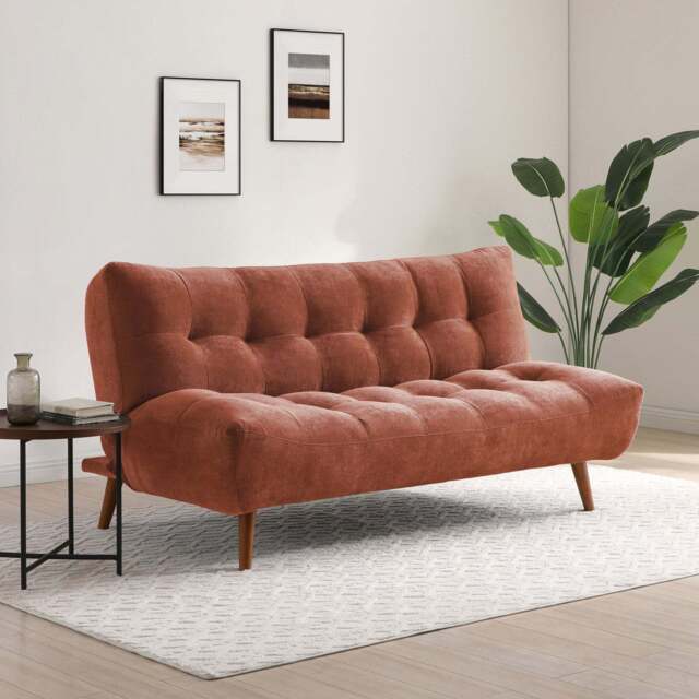 Venus Terracotta Chenille Lux Sofa Bed - image 1