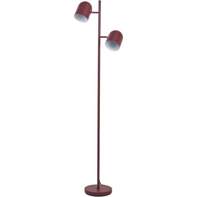 Finn Mulberry Metal Cloche Two Head Floor Lamp - image 1