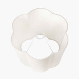 Bloom 30cm White Handloom Scalloped Cylinder Lampshade - thumbnail 3