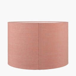 Edward 35cm Apricot Linen Cylinder Lampshade - thumbnail 3
