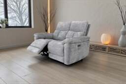 Klint Grez Lay-Z-Boy Style Fabric Power Recliner 2 Seater Sofa - thumbnail 2