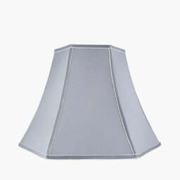 Lyla 35cm Steel Grey Silk Mix Bowed Lampshade - thumbnail 2