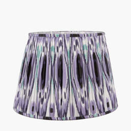 Izara 45cm Lilac Ikat Patterned Mushroom Pleat Tapered Lampshade - thumbnail 3
