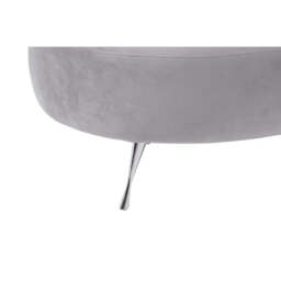 Rene Grey Velvet Chaise Longue - thumbnail 3