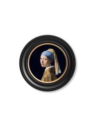 c.1665 Girl with a Pearl Earring - Round Frame J Vermeer - thumbnail 3
