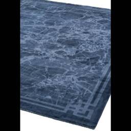 Zehraya 200x290cm ZE02 Ink Blue Border Rug - thumbnail 3