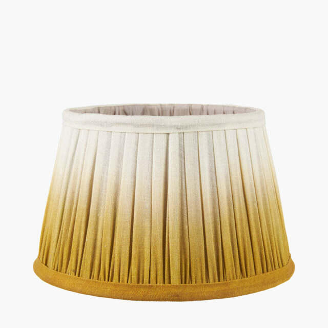 Scallop 35cm Mustard Ombre Soft Pleated Tapered Lampshade - image 1