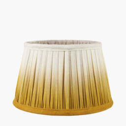 Scallop 35cm Mustard Ombre Soft Pleated Tapered Lampshade - thumbnail 1