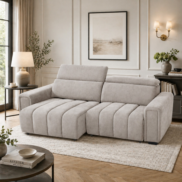 Molly Electric Sofabed Beige 3 Seater - image 1