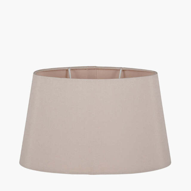 Martha 50cm Taupe Oval Silk Mix Tapered Lampshade - image 1