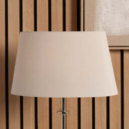 Martha 50cm Taupe Oval Silk Mix Tapered Lampshade - thumbnail 2