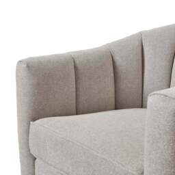 Lily Swivel Chair In Oatmeal Twill - thumbnail 4