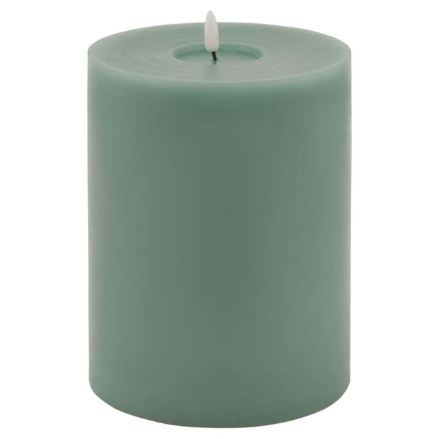 Luxe Collection Melt Effect 6x8 Sage LED Wax Candle - image 1