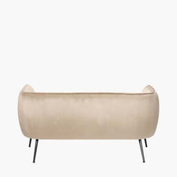 Lucca Biscuit Velvet and Metal Sofa - thumbnail 5