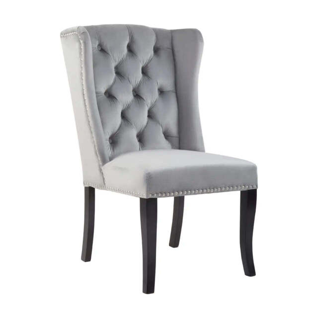 Kensington Townhouse Grey Velvet Dining Chair - image 1
